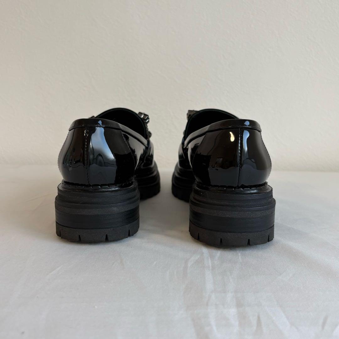 ⑤ 中古美品Sergio Rossi クリスタルバックル ブラック 22.5cm