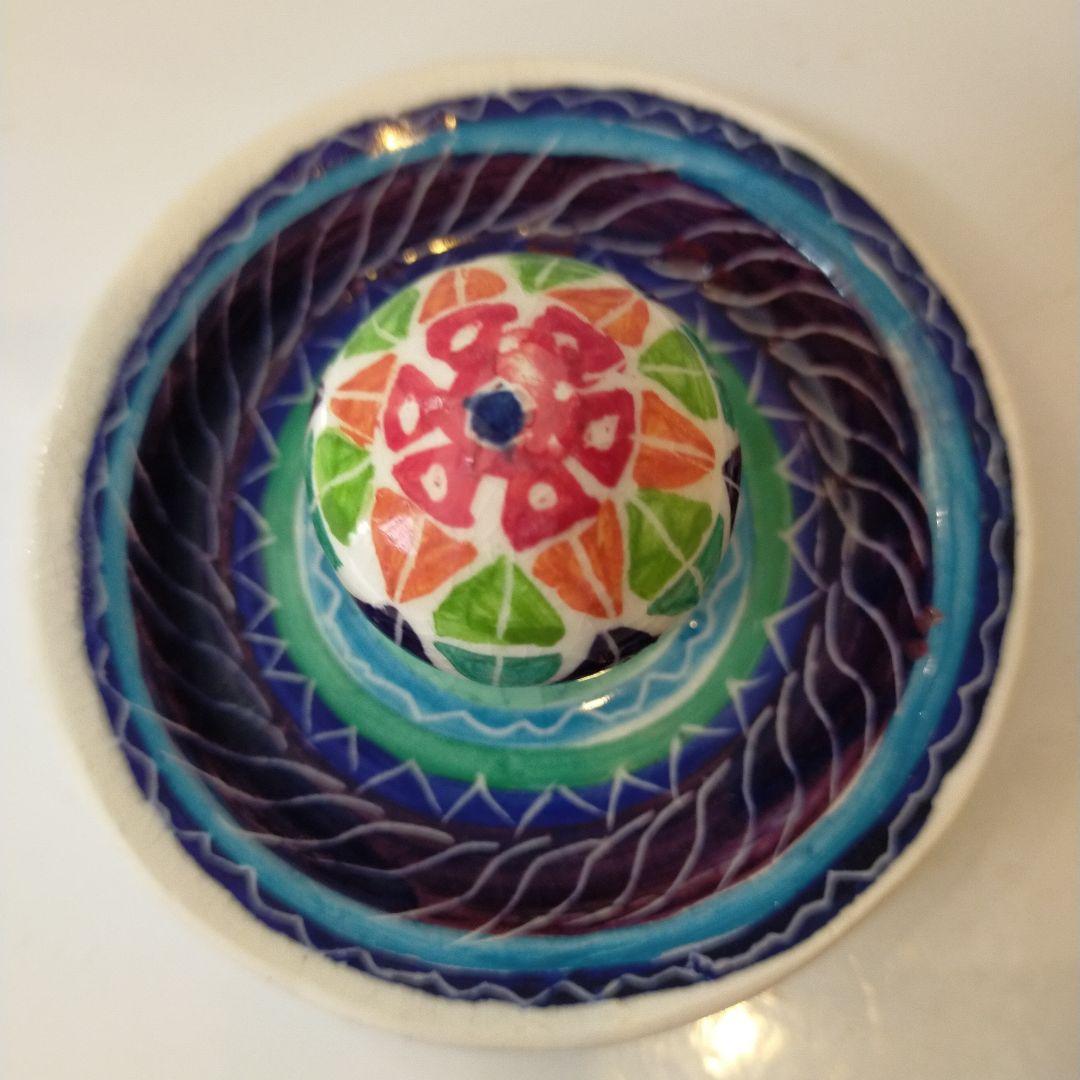 ナツキ様専用 南島焼 沖縄 石垣島 奈美ロリマーさん作品 蓋物大 物入れ