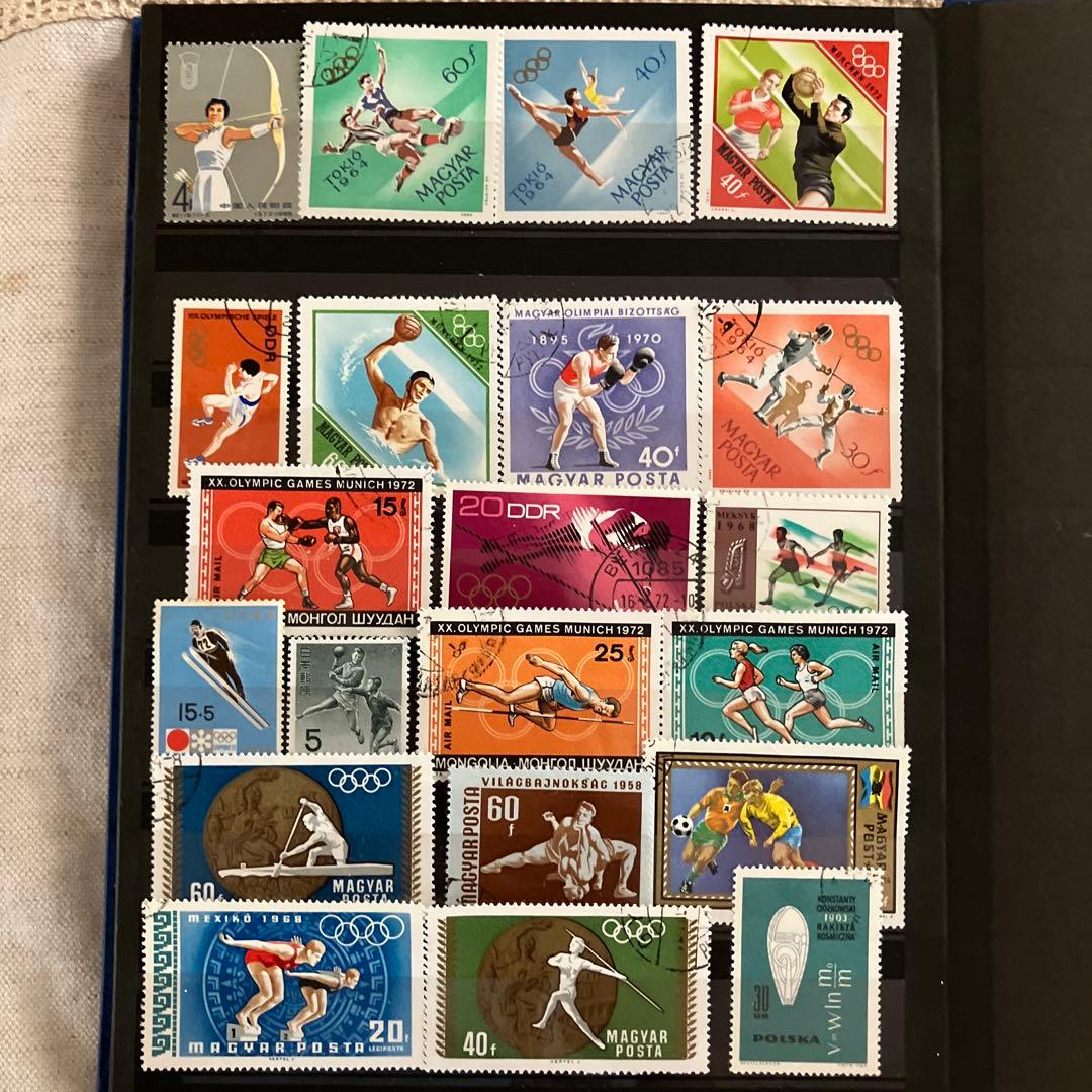 日本、世界の古切手コレクション 古いハガキ3枚 戦前 切手アルバム