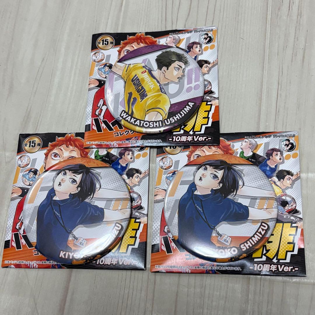 ハイキュー コレクション缶バッジ 排 牛島 清水 - メルカリ