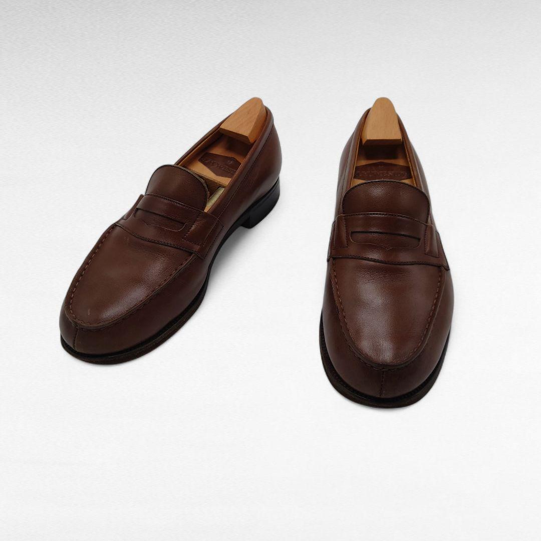 ヴィンテージ J.M. WESTON ブラウン レザー ローファー 2 1/2E ジェイエムウエストン」は黒より茶靴！ 「コム デ ギャルソン」の“シビ