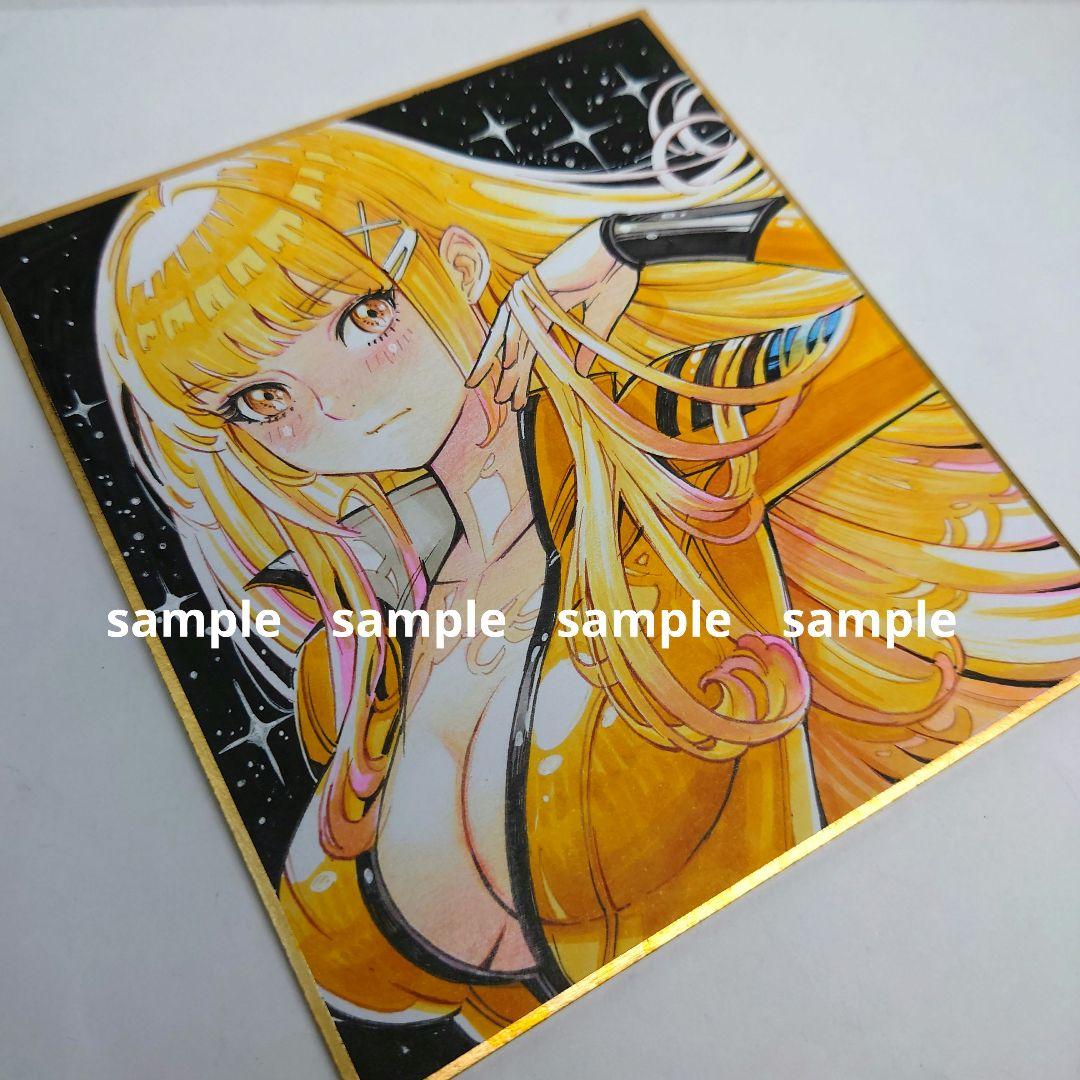 手描きイラスト 292】ファンアートアナログ原画色紙「宇宙の彼方に