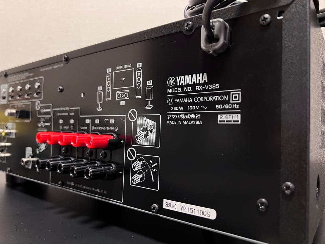 美品 YAMAHA RX-V385 他5.1ch 純正スピーカーセット +付属品 - メルカリ