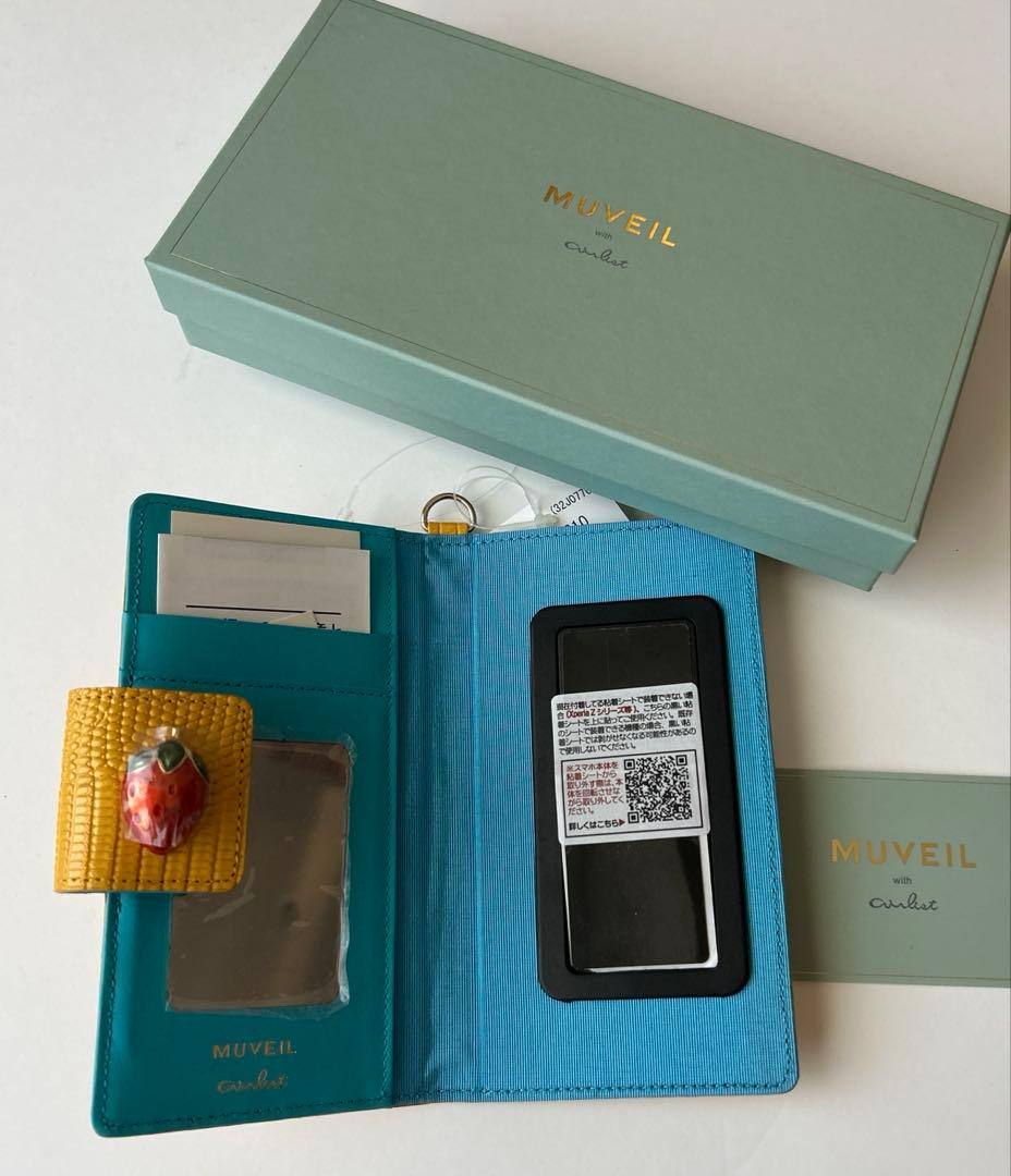 新品未使用】MUVEIL ミュベールスマホケース 手帳型 イエロー