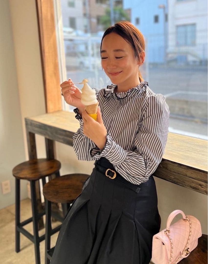 新品 ロージーモンスター rosymonster ルミエールブラウス ネイビー