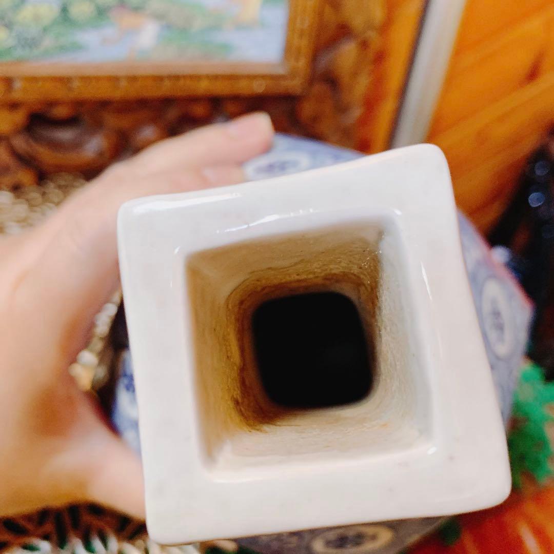 李朝 染付 萬壽無疆 陶磁 漢字 蒼 白磁 花瓶 朝鮮 中国 骨董品 古美術