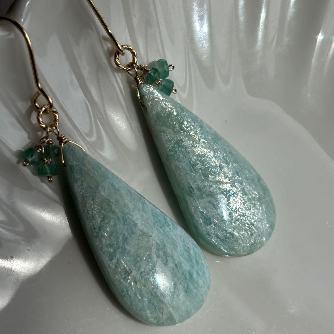 専用です】14kgfブルーオパール✴︎フラワーガーデンカービングP260他