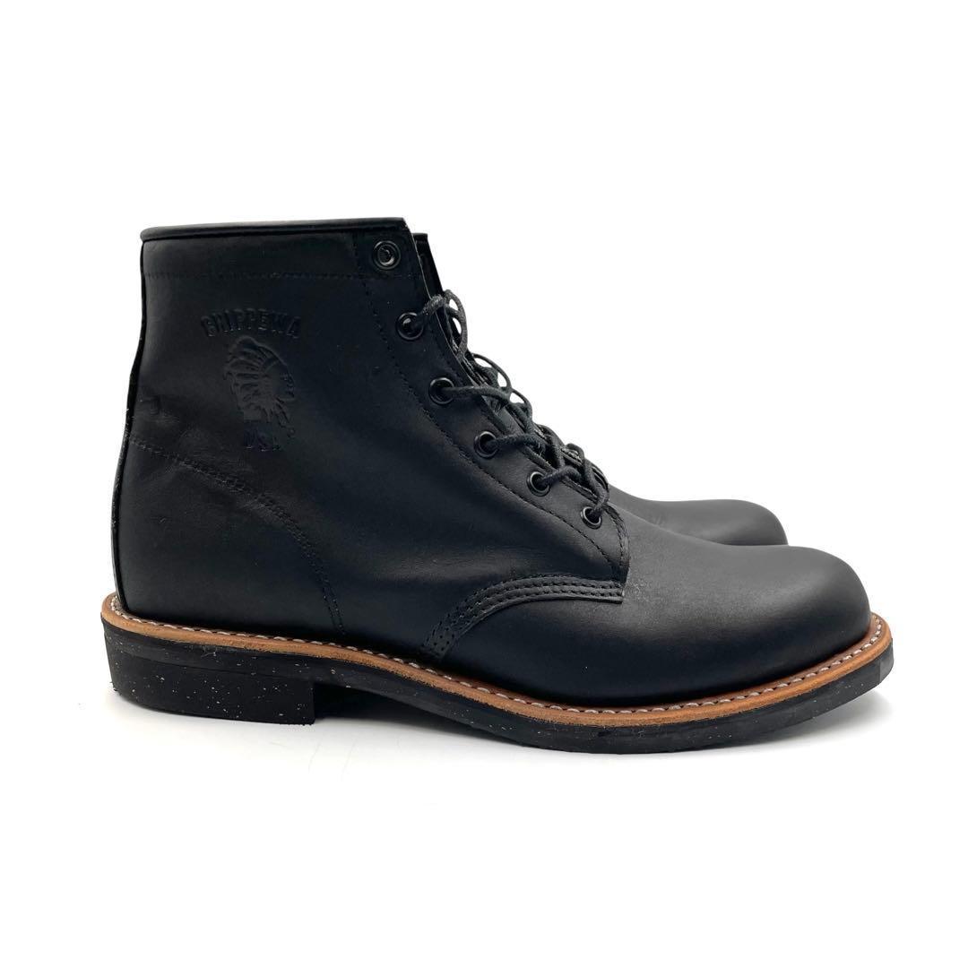 《未使用品》チペワ ブーツ USA製 ビブラム 黒タグ US9.5 97064
