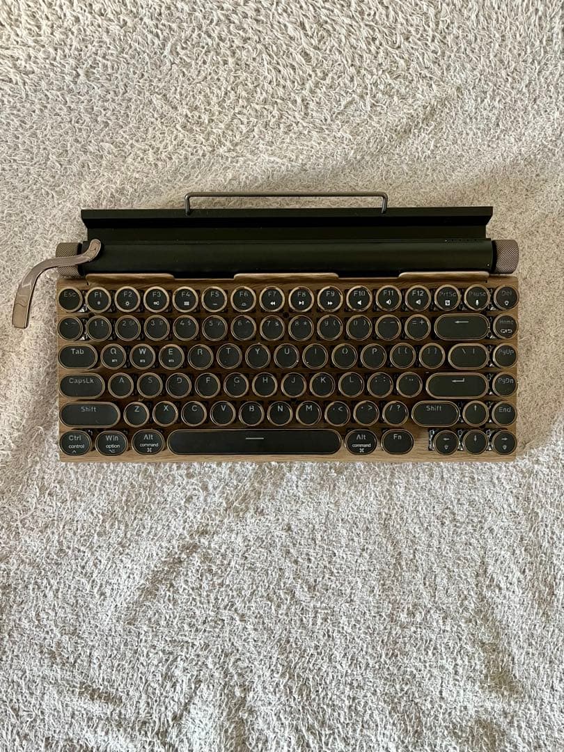 【美品】タイライター型 レトロ メカニカルキーボード 木製調 Bluetooth Amazon | KDタイプライター型キーボード レトロ メカニカルキーボード