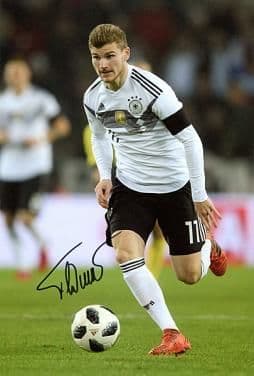 ティモ・ヴェルナー（ドイツ代表）直筆サイン入りフォト証明書付 ティモ・ヴェルナー（ドイツ代表）直筆サイン入りフォト証明書付