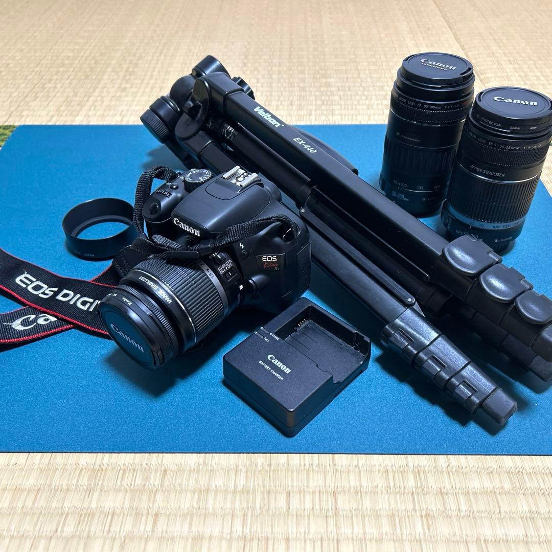 【中古品】Canon eos kiss x4 カメラ セット EOS Kiss キヤノン Canon X4 EF 70-300mm 望遠 レンズセット 手振れ