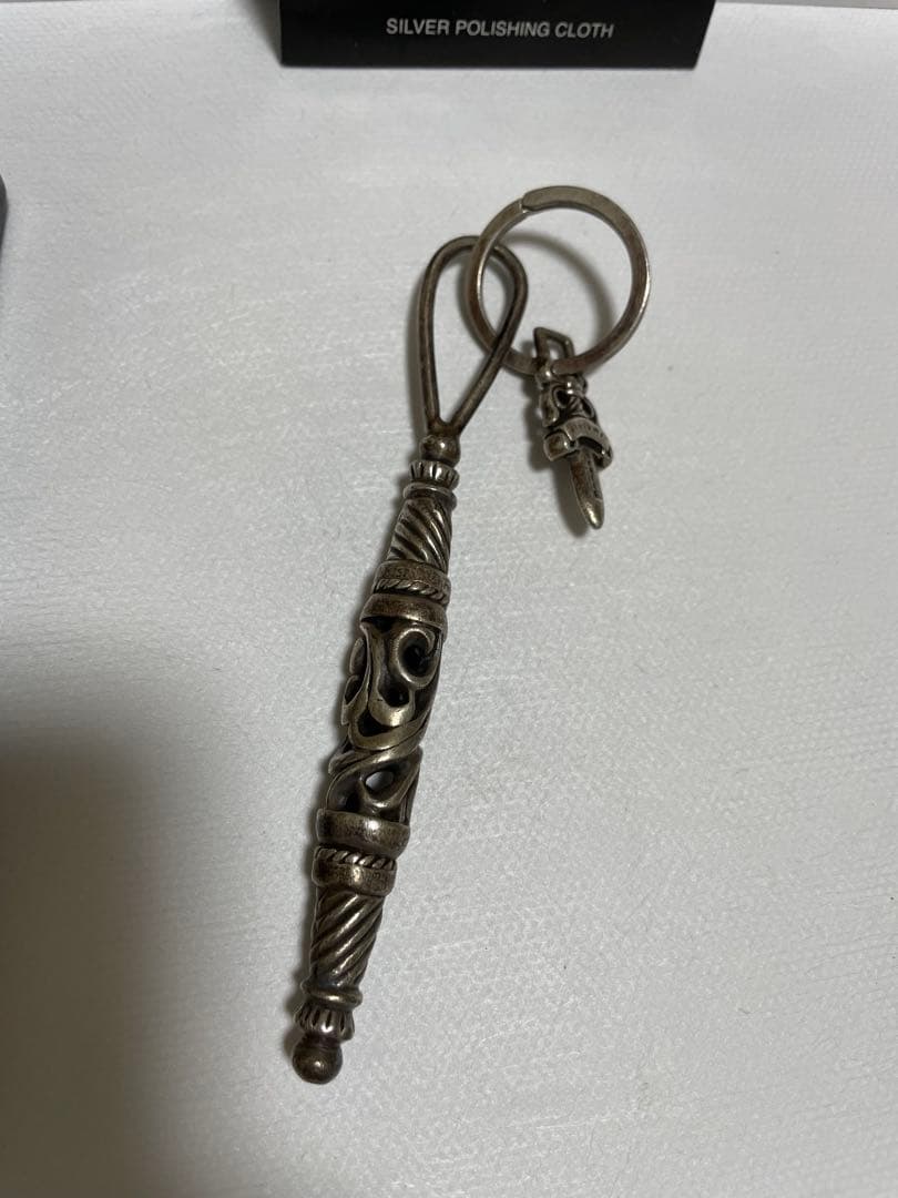 クロムハーツ スモールローラー タガー付き キーリング 49.49g 925