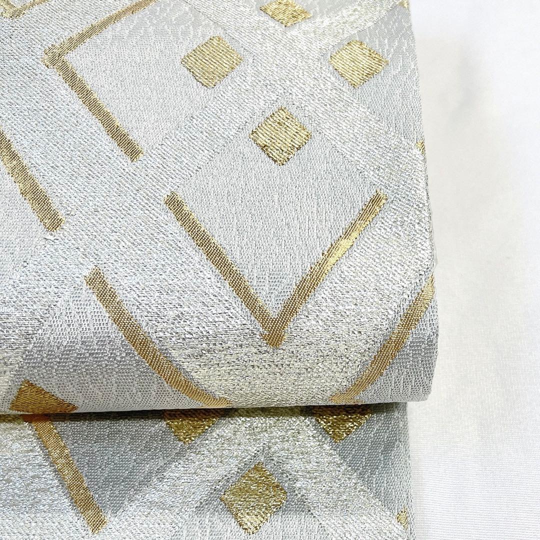 袋帯 菱 雲 金糸 縦菱 四つ目菱 着物 帯 018k - メルカリ