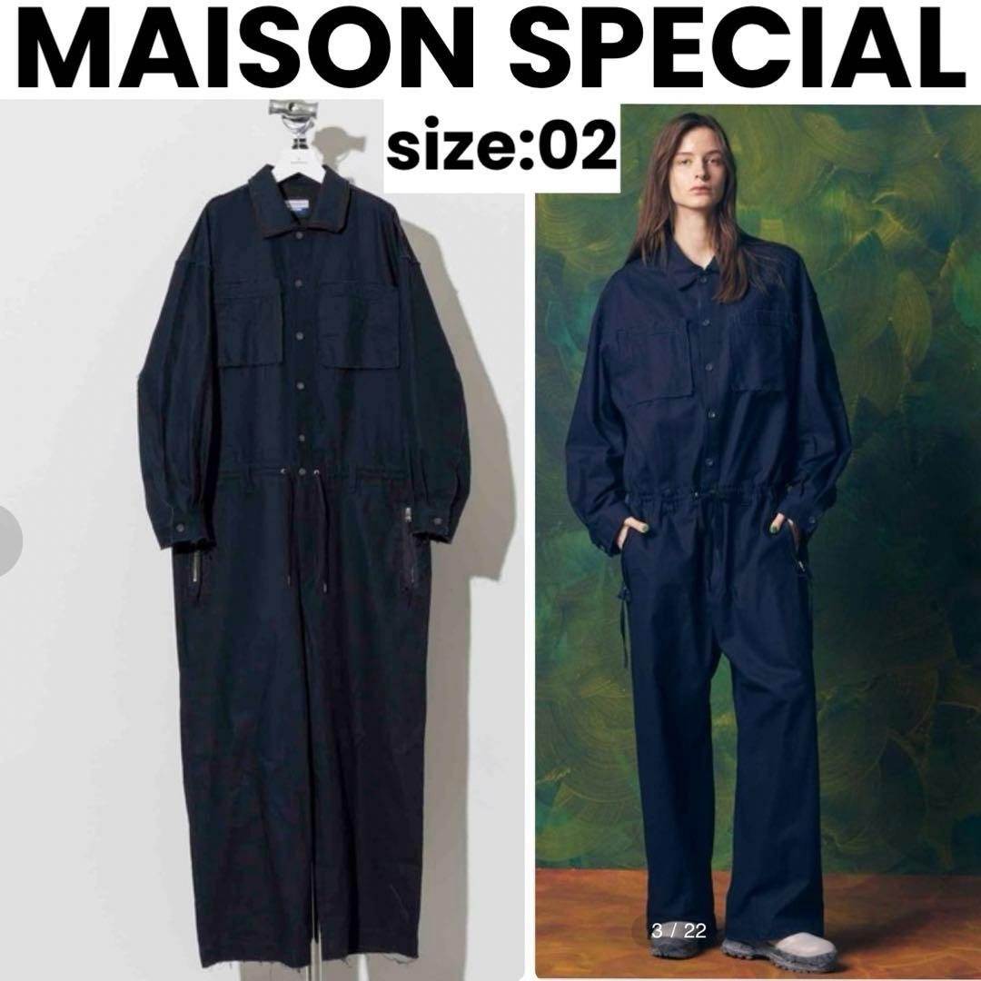 【美品】希少 MAISON SPECIAL カットオフ ジャンプスーツ ネイビー MAISON SPECIAL（メゾンスペシャル）の「《ユニセックスアイテム