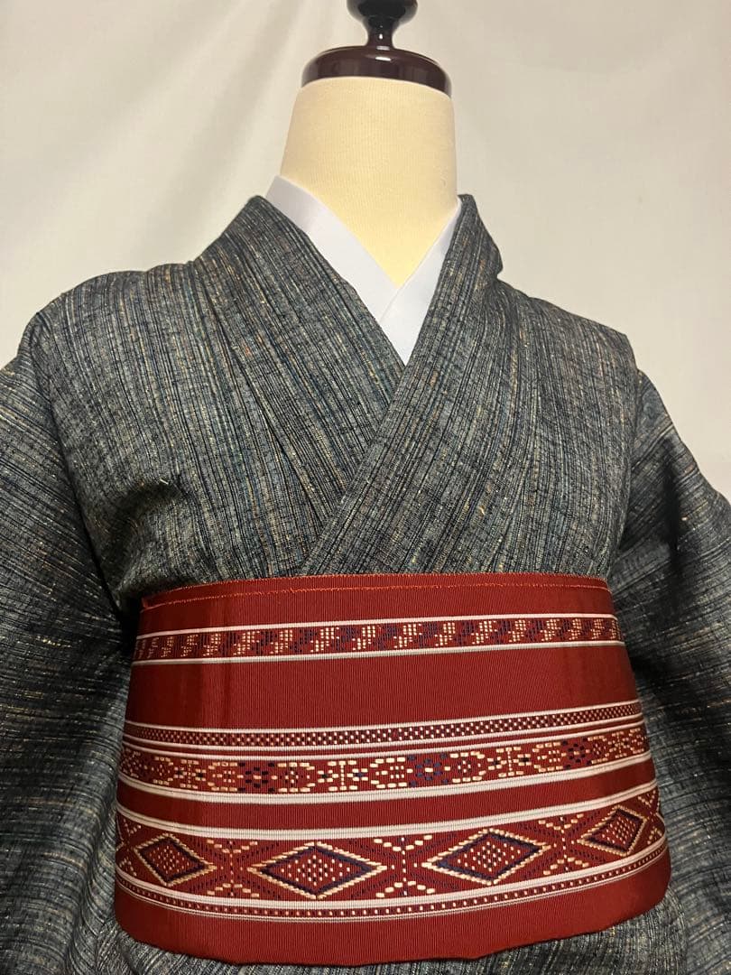 ☘️国宝品☘️【幻の紬】○岐阜県無形文化財【郡上紬】○草木染○本