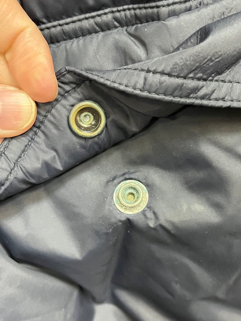 COACH コーチ レザー切り替え ダウンジャケット 紺 M メンズ - メルカリ