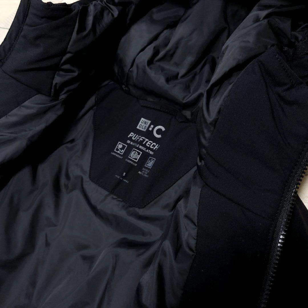 極美品 UNIQLO:C パフテックパーカ ブラック メンズ 2025AW - メルカリ