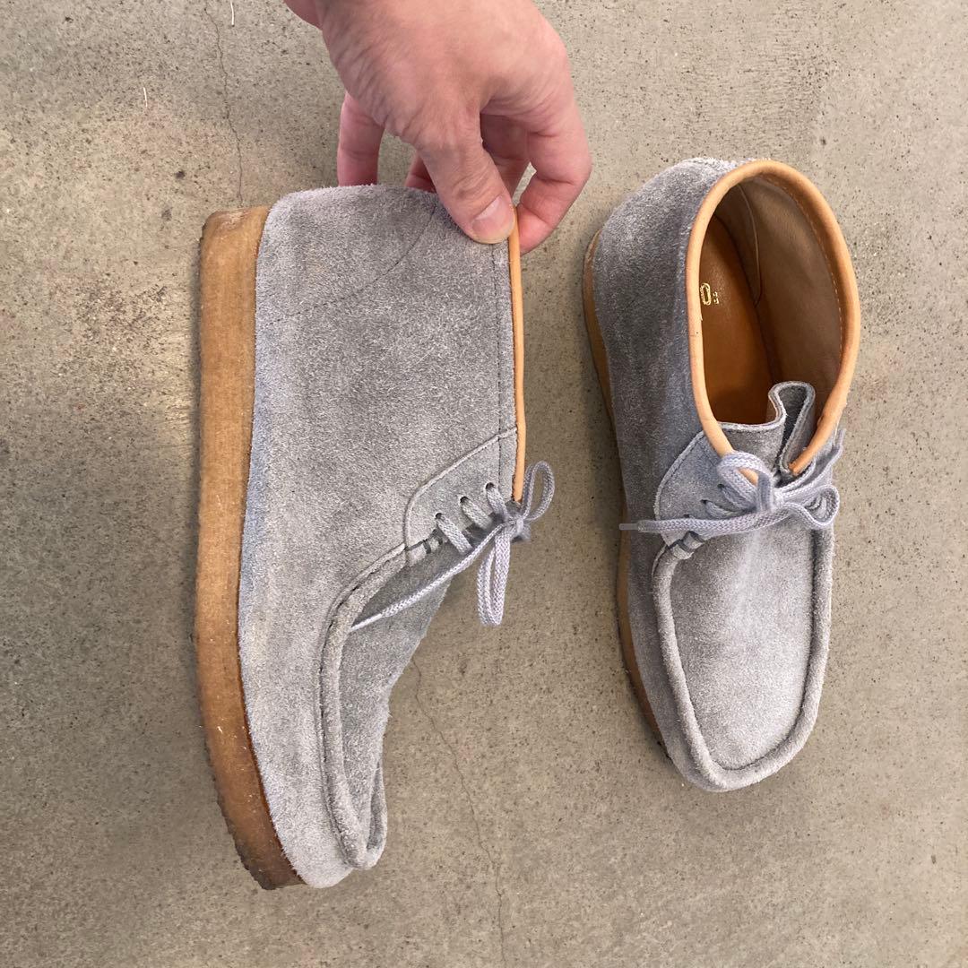 STOCK NO. グレー スエード モカシン 25.5cm