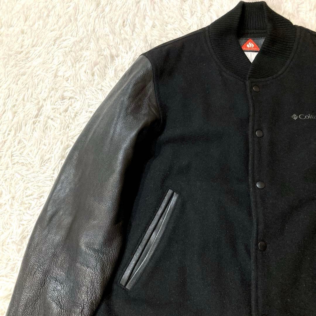 コロンビア】 スタジャン オニヒート カウレザー×メルトンウール