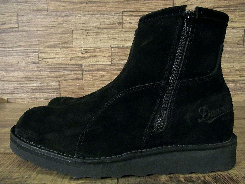 廃盤 新品 ダナー スエードレザー サイドジップ ワーク ブーツ 黒 26.0①