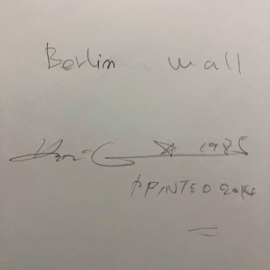 空*〕様 ハービー・山口 オリジナルプリント「ベルリンの壁」【署名入