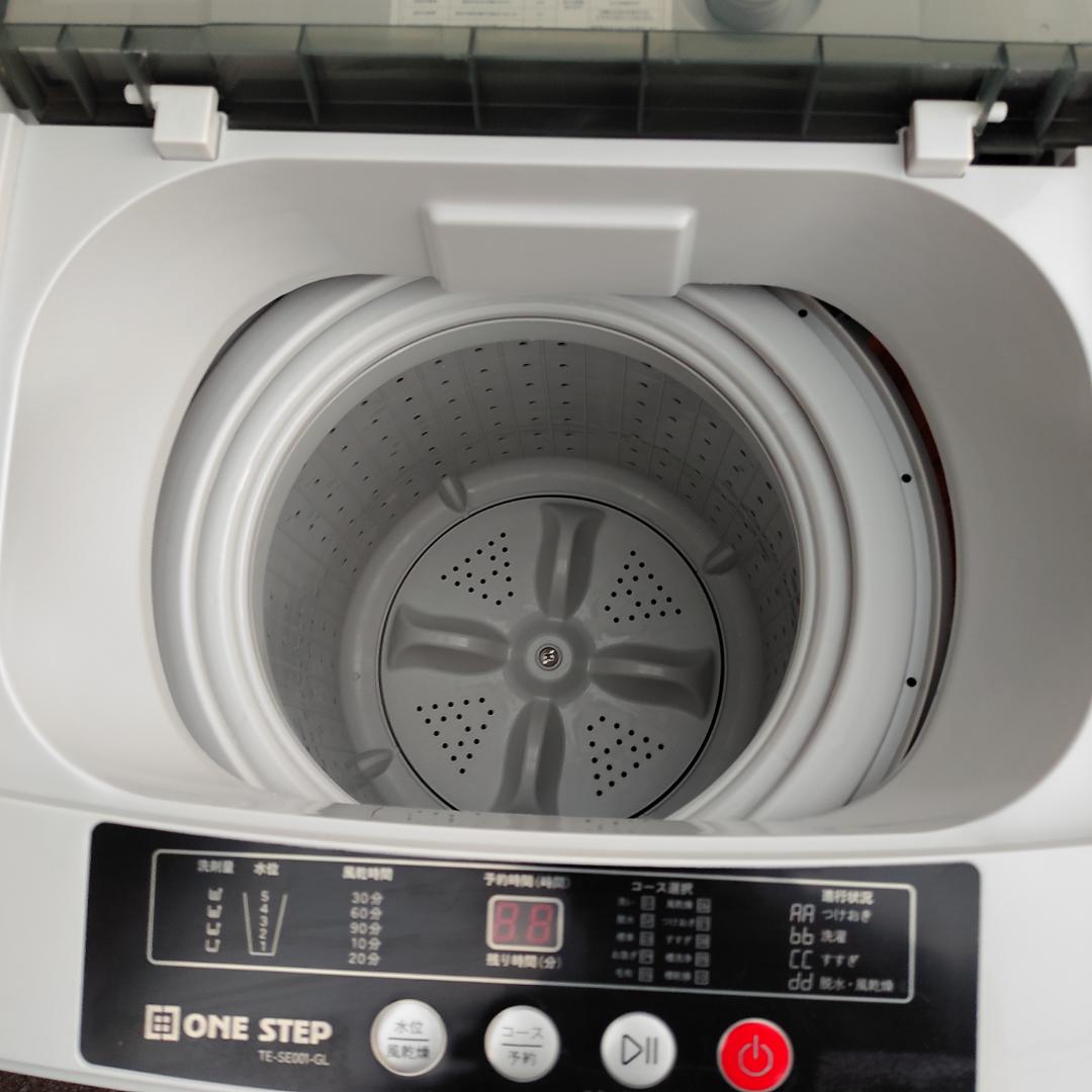 美品 ONESTEP コンパクト全自動洗濯機 TE-SE001-GL - メルカリ