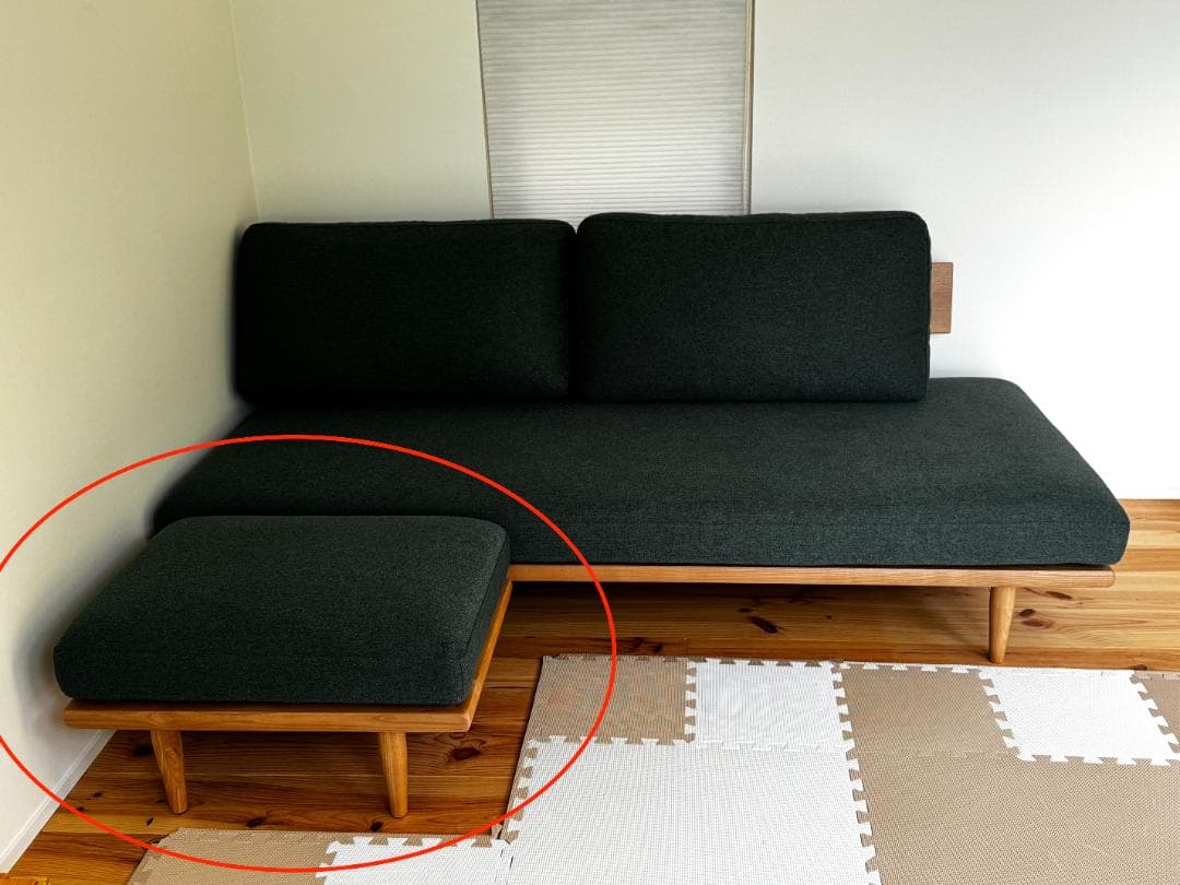 【極美品】 UNICO ZIZZI(ジッジ) ソファ & オットマン グリーン ZIZZI(ジッジ) カバーリングオットマン | ソファ | unico（ウニコ