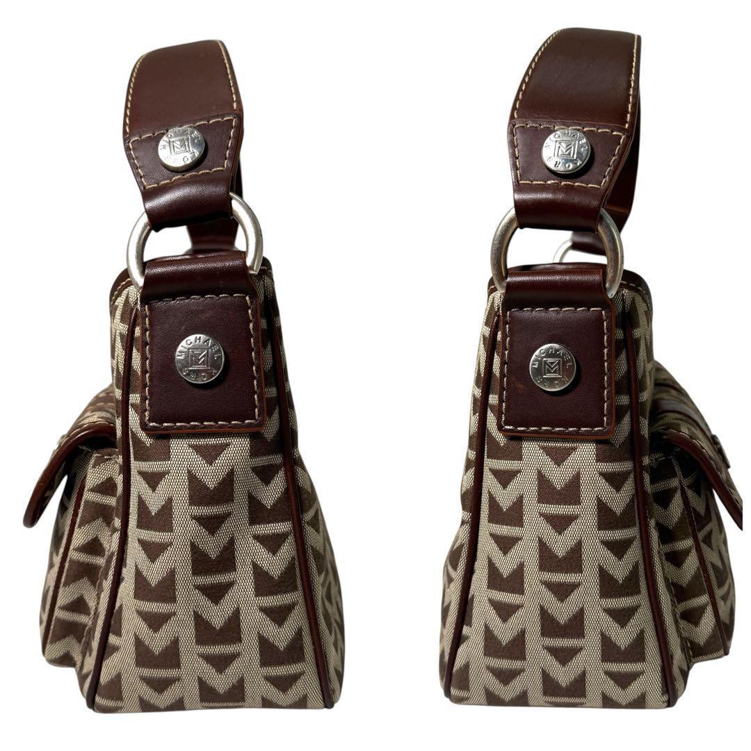 《激レア》マイケルコース ワンショルダー バック キャンバス レザー フラップ