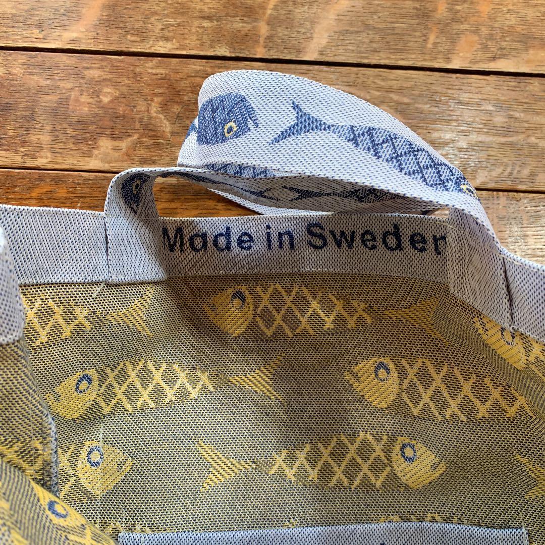 スウェーデン ヒルダヒルダ ジャカード織 トートバッグ フィッシュ