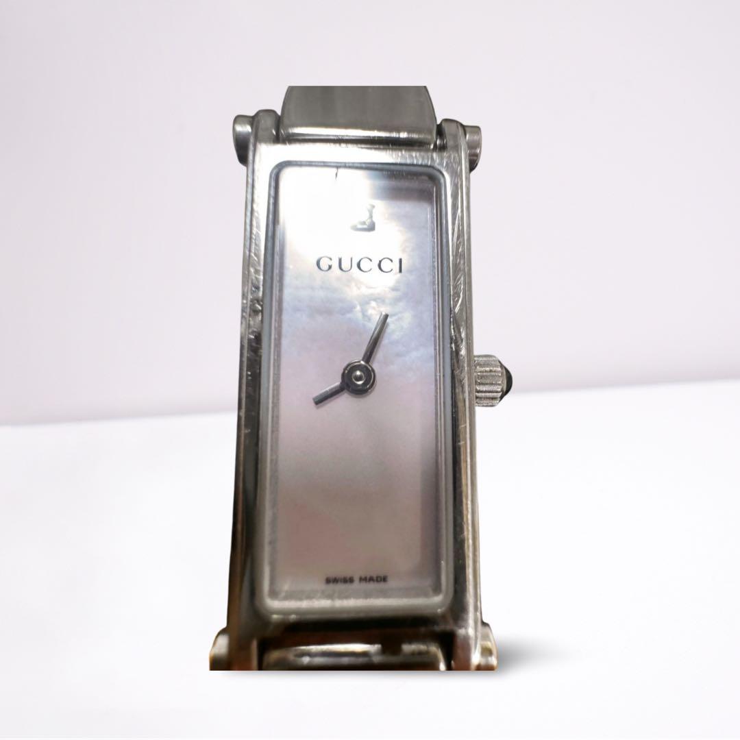 \"GUCCI\" 1500L クォーツ腕時計 シルバー ダイヤ グッチ 人気