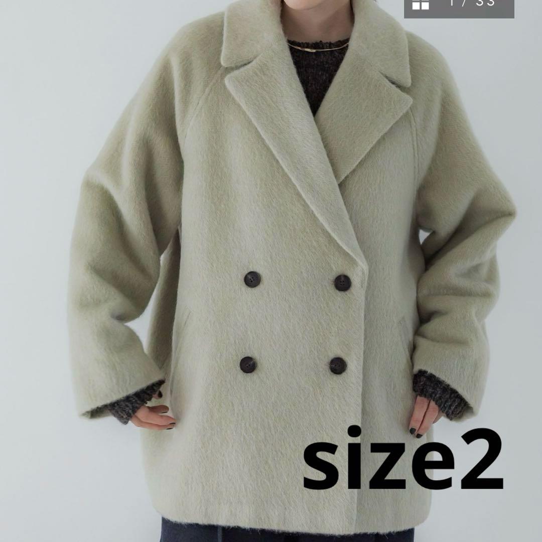 crewre クルーレ マイルドシャギーウールPコート ペールカーキ 2の通販