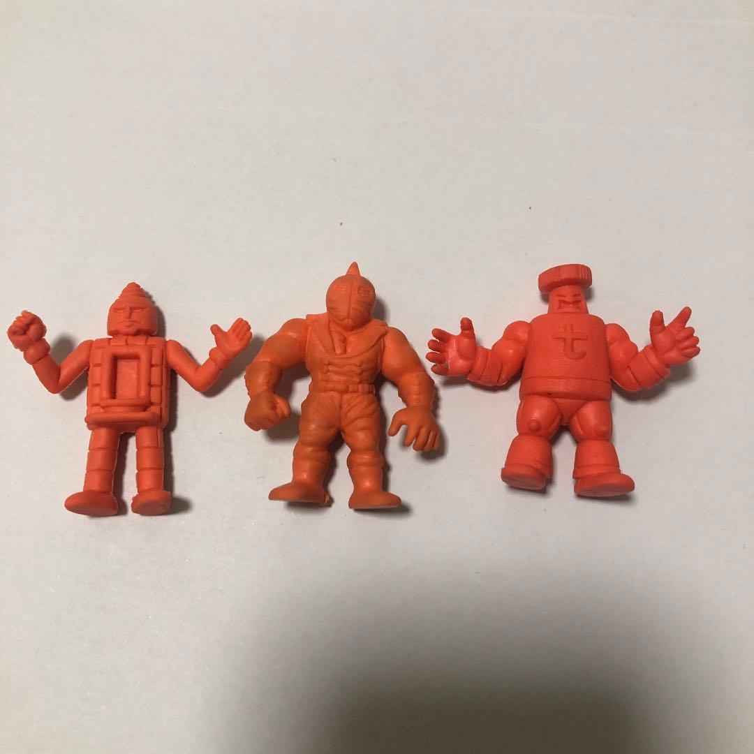 キン消し キン肉マン オレンジ色 消しゴム 3体 ☆当時物 フィギュア