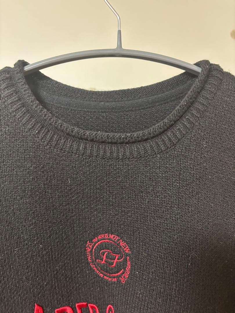 コムドットやまとさん着用】ADER ERROR ブラック ニットセーター A1