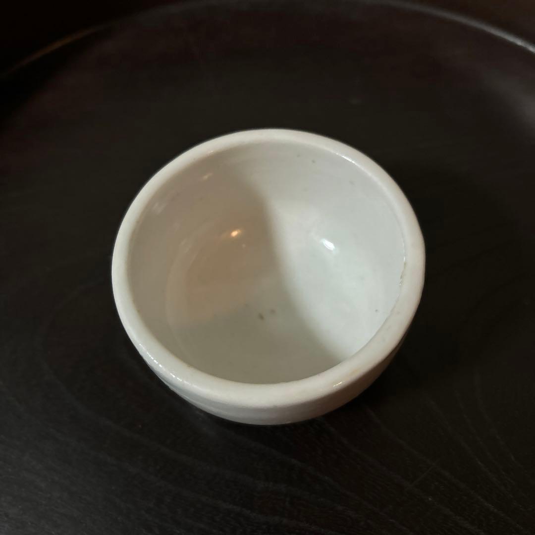 李朝 日帝時代 白磁ぐい呑み 筒盃 骨董 アンティーク 秦秀雄 白洲正子
