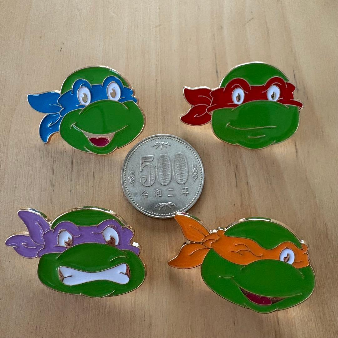 ミュータントタートルズ 忍者タートルズ フェイス ピンバッジ