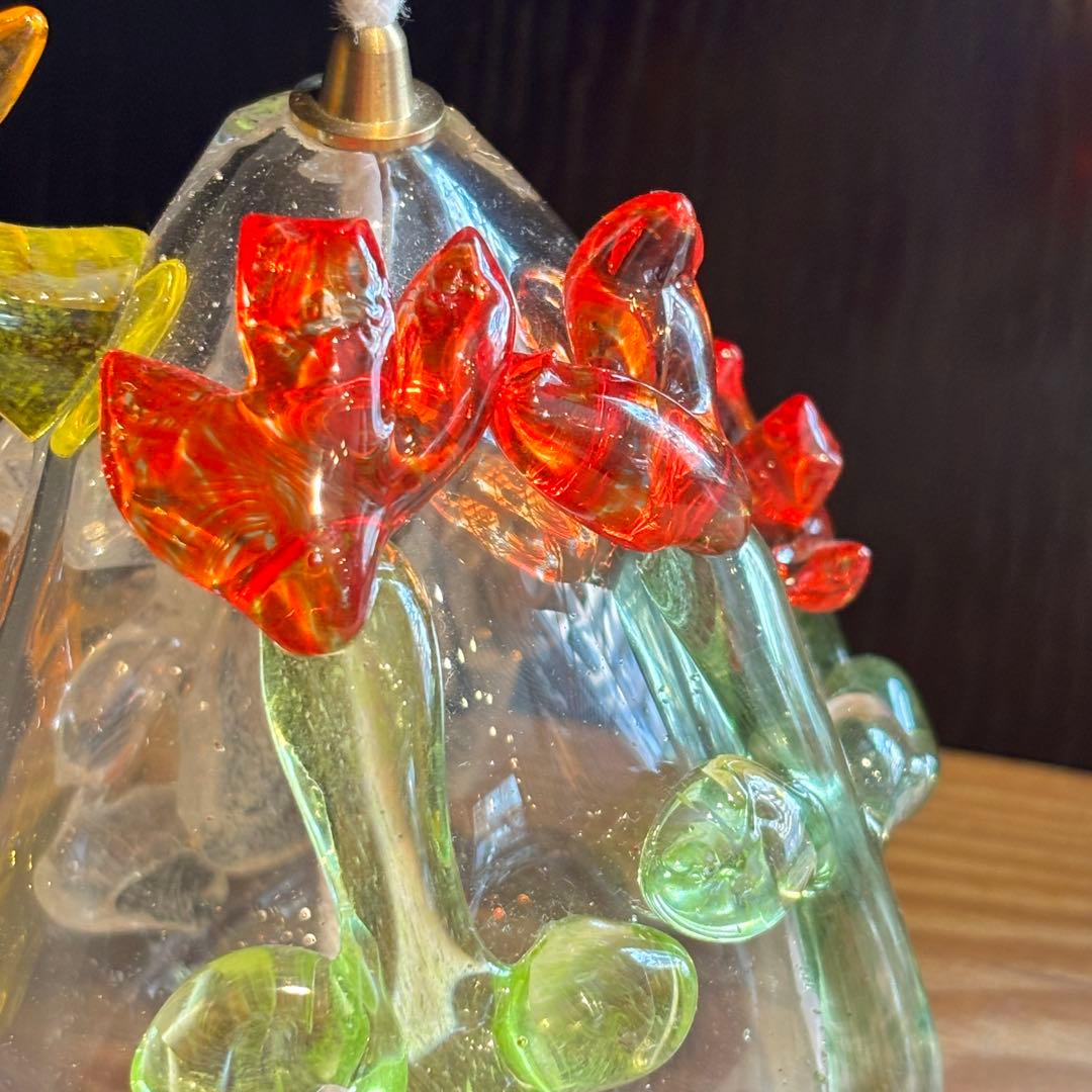 新品未使用】リスとチューリップのガラスオイルランプ（キッタヨーコ