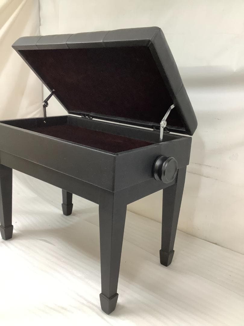 74707※ピアノ椅子（黒）☆送料無料