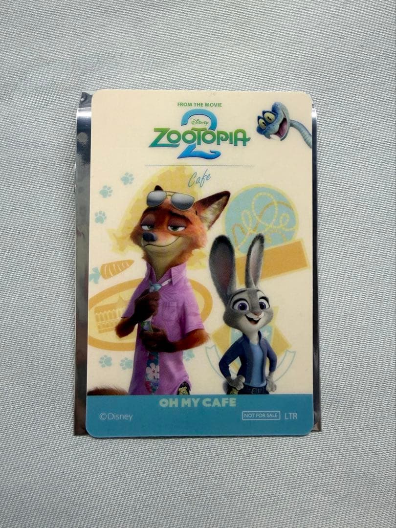 ズートピア2 オーマイカフェ ニック 予約特典 コレクションカード