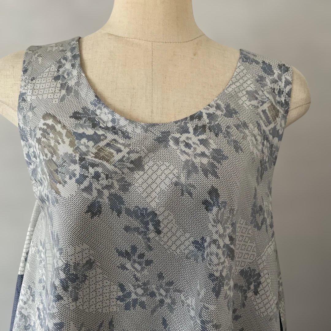 着物ワンピーステントラインマキシ丈《17》大島紬(証紙付きや7マルキ含む)等