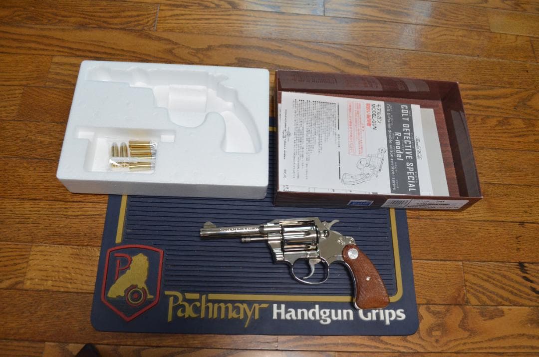 美品 タナカモデルガン コルトポリスポジティブSP ニッケル パール調