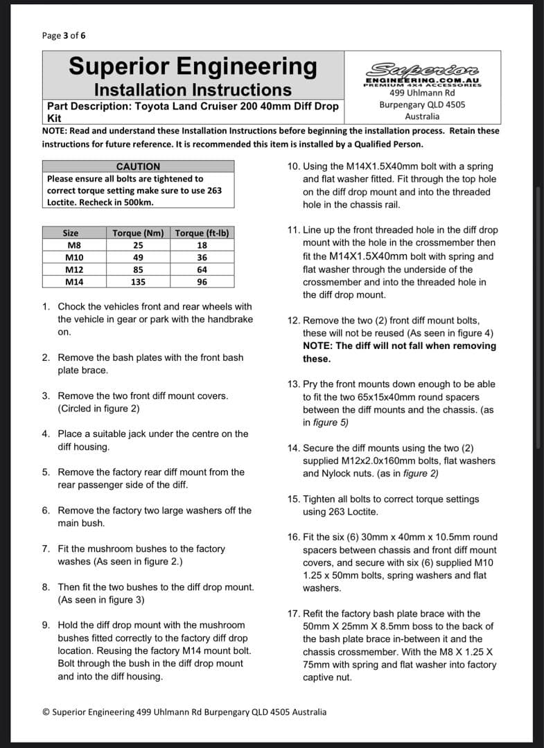 Superior Engineering ランクル200 40mm デフダウン - メルカリ