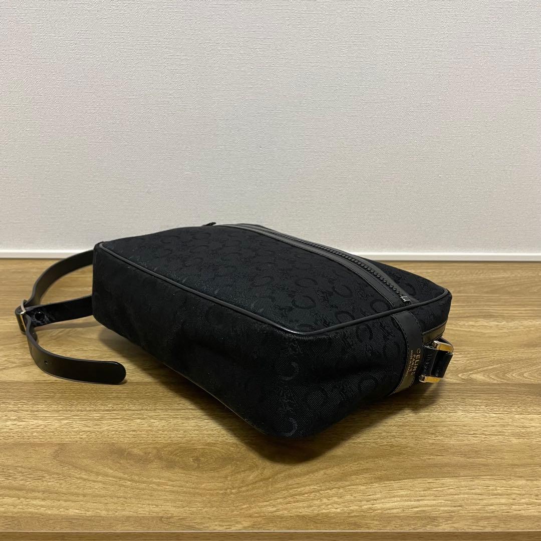 《美品》CELINE（セリーヌ）キャンパス×レザー ショルダーバッグ ブラック