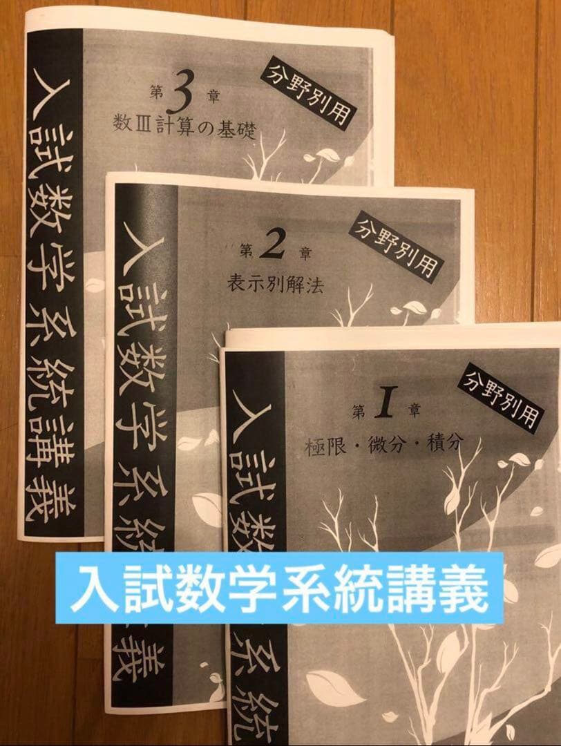 鉄緑会 小橋先生 高3数学 入試数学系統講義 理系数学分野別