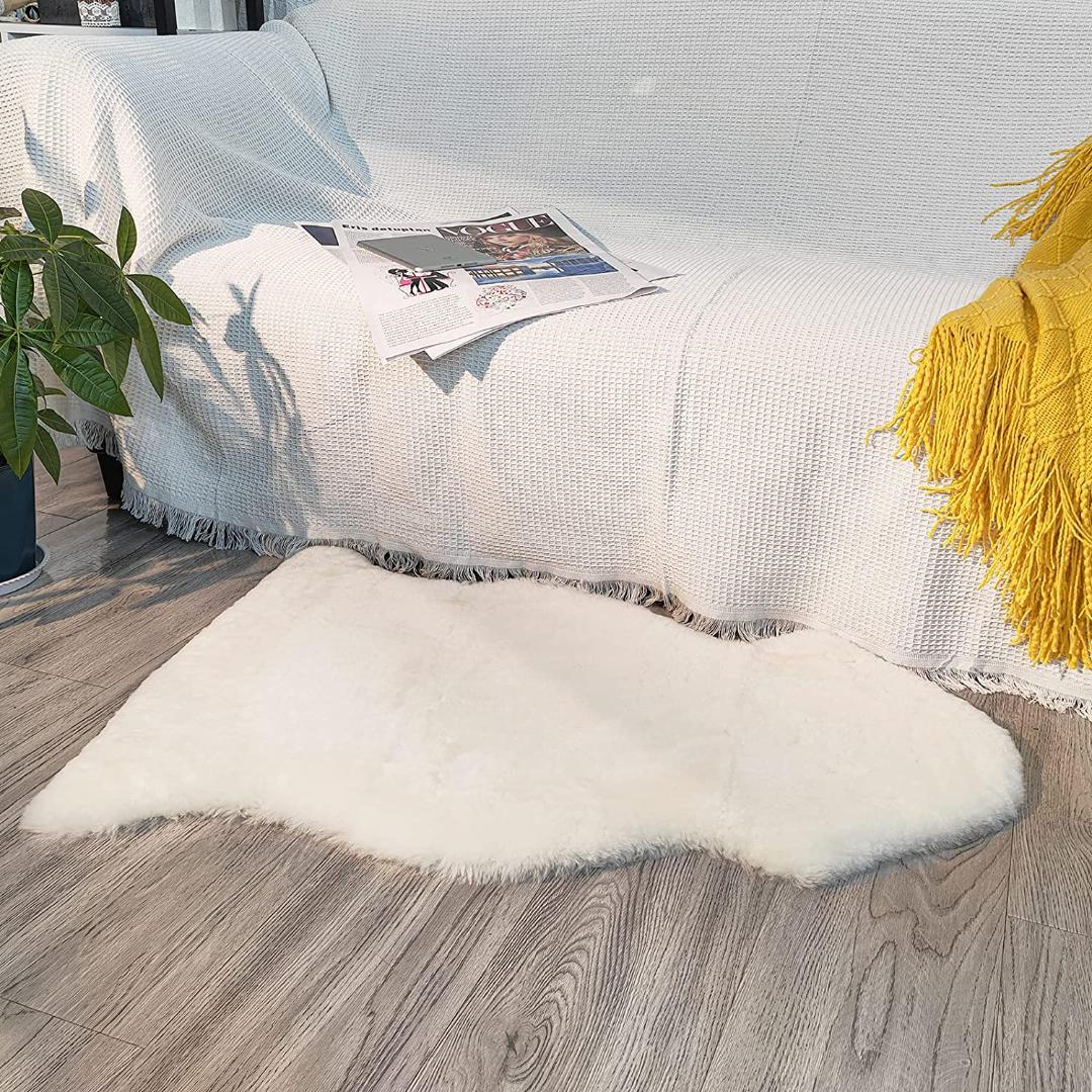 ムートンラグ 天然羊毛100% 毛足30-35mm 滑り止め付 防ダニ抗菌加工 Amazon | ムートンラグ 天然羊毛100% オーストラリア産 ムートン 長毛