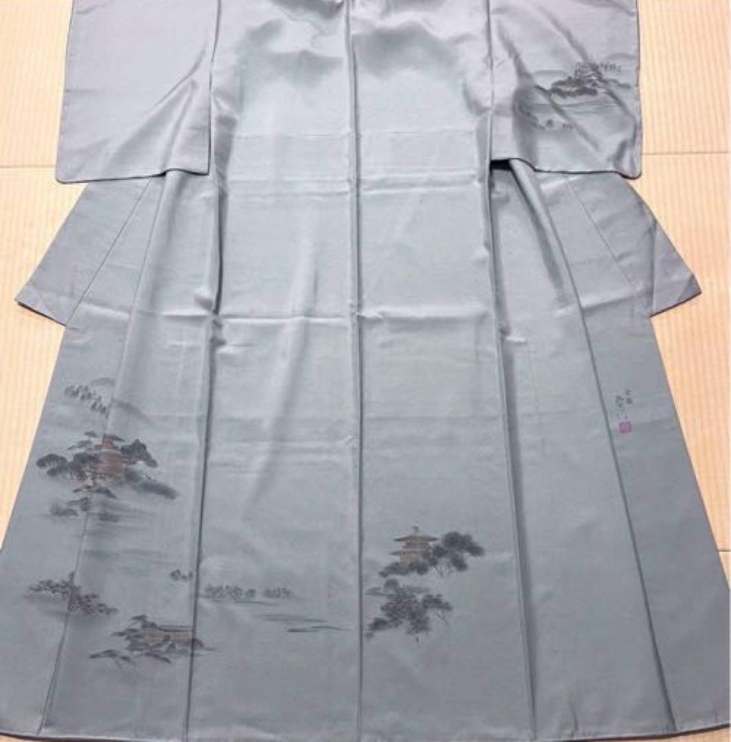 牛首さがの紬 金閣寺 作家物 付け下げ訪問着 紋なし 証紙 - メルカリ