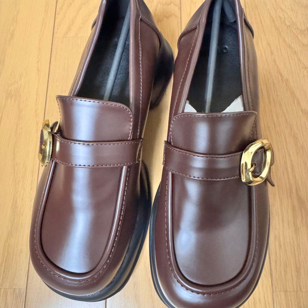 きりまる OLUN ニュアンスバックルローファー ブラウン Lサイズ - メルカリ