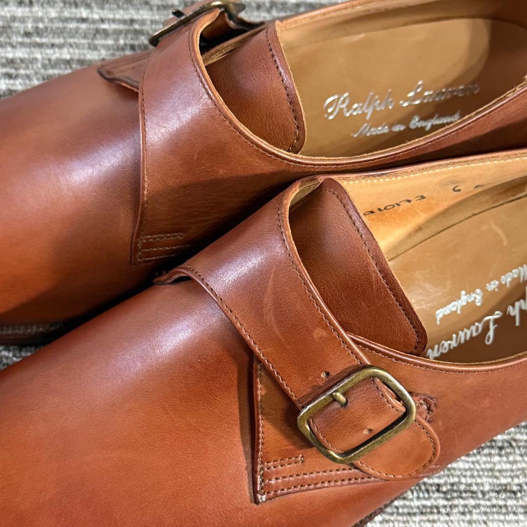 美品　2回使用　英国製 ラルフローレン レザー シューズ 24.0cm 革靴