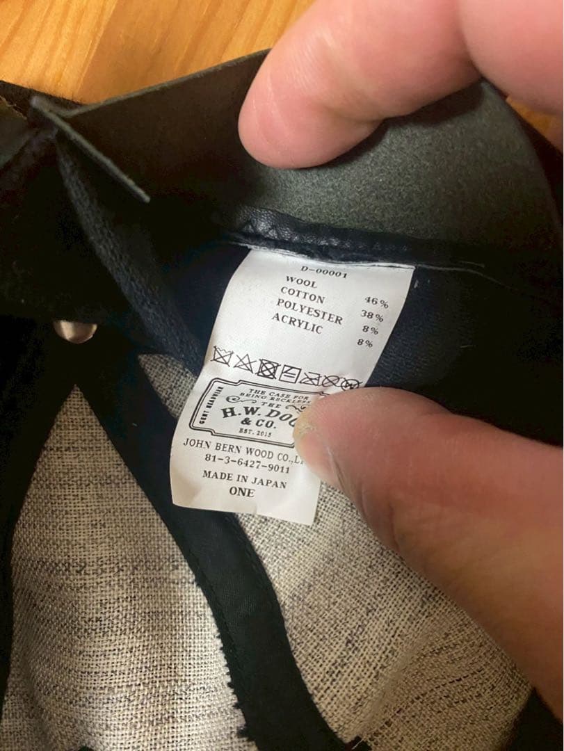 Y*様 THE H.W.DOG&CO. ベースボールキャップ ウール　ブラック