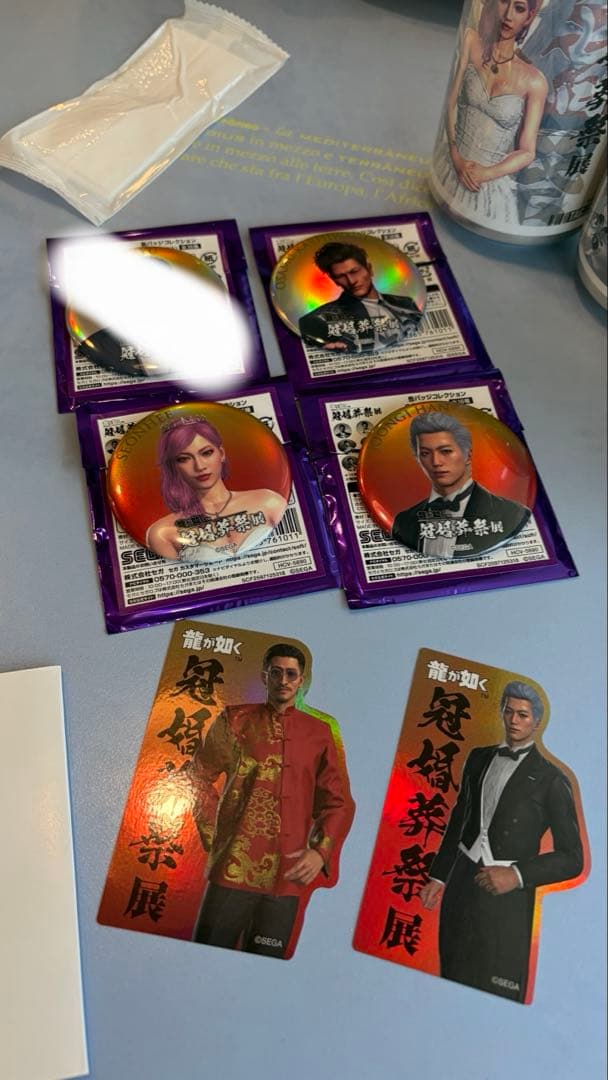 龍が如く 缶 ラベル 缶バッジ シール ソンヒ ハンジュンギ 柏木 趙