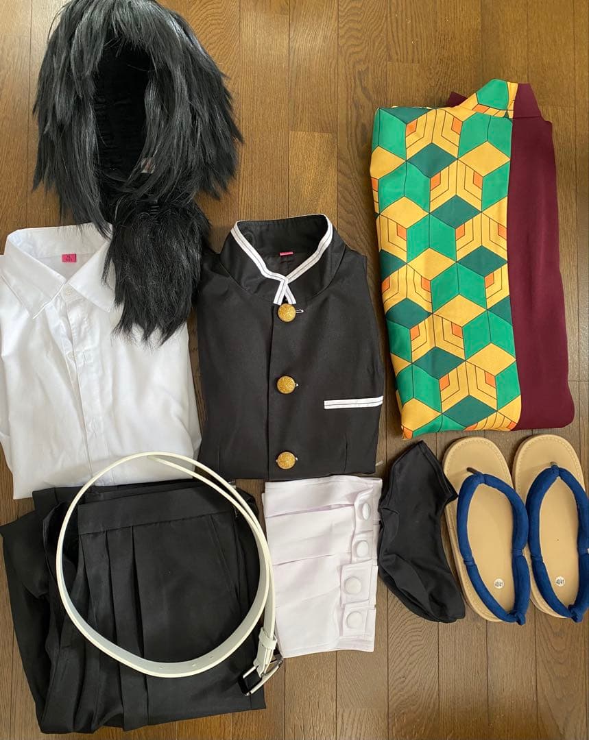 冨岡義勇コスプレ衣装【コストモ製】XL 新品未使用♡鬼滅の刃 冨岡義勇の衣装セット コスプレ 即購入Ok XL